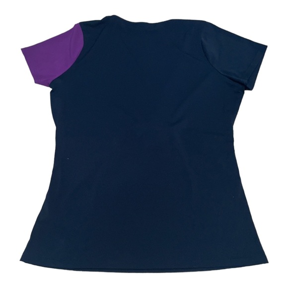Avenue Size 14. Plus Size. V- Neck purple and black color block top - Picture 3 of 6